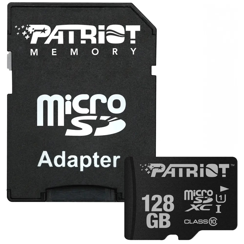 Карта пам`ятi MicroSDXC 128GB UHS-I Class 10 Patriot LX + SD-adapter (PSF128GMCSDXC10)