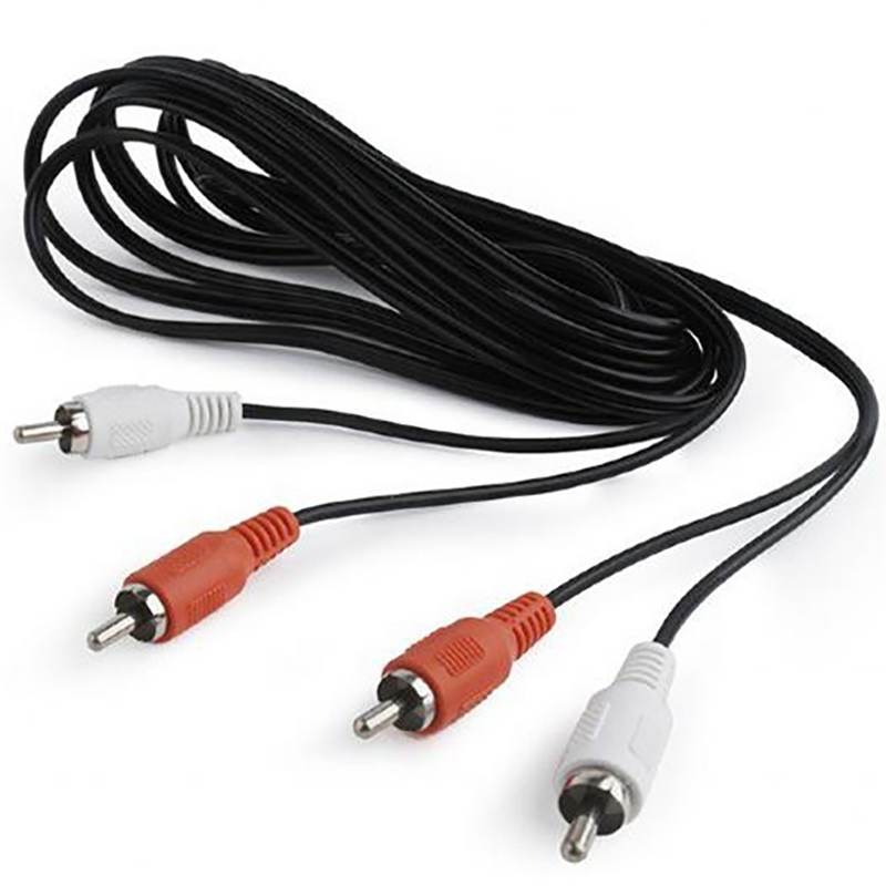 Аудіо-кабель Cablexpert 2хRCA - 2хRCA (M/M), 1.8 м, чорний (CCA-2R2R-6)