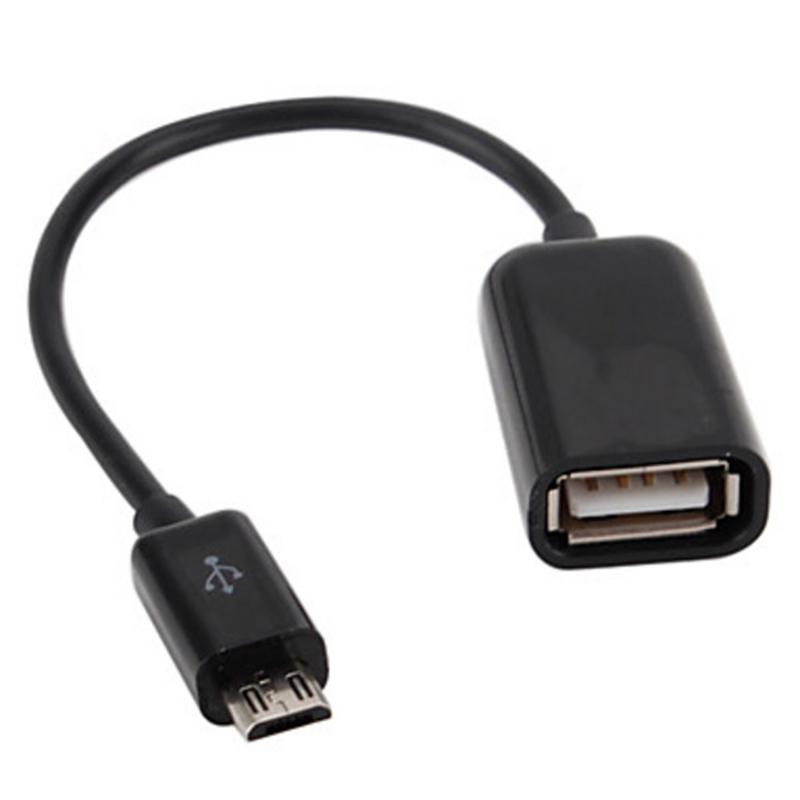 Кабель Lapara (LA-UAFM-OTG black) USB2.0 AF-MicroUSB OTG, 0.16м, черный